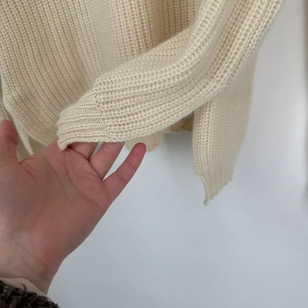 Van Kukil Pure Cashmere Sweater Knit Kashmir Chunky Capsule Quiet Luxury Size XS - Picture 4 of 11